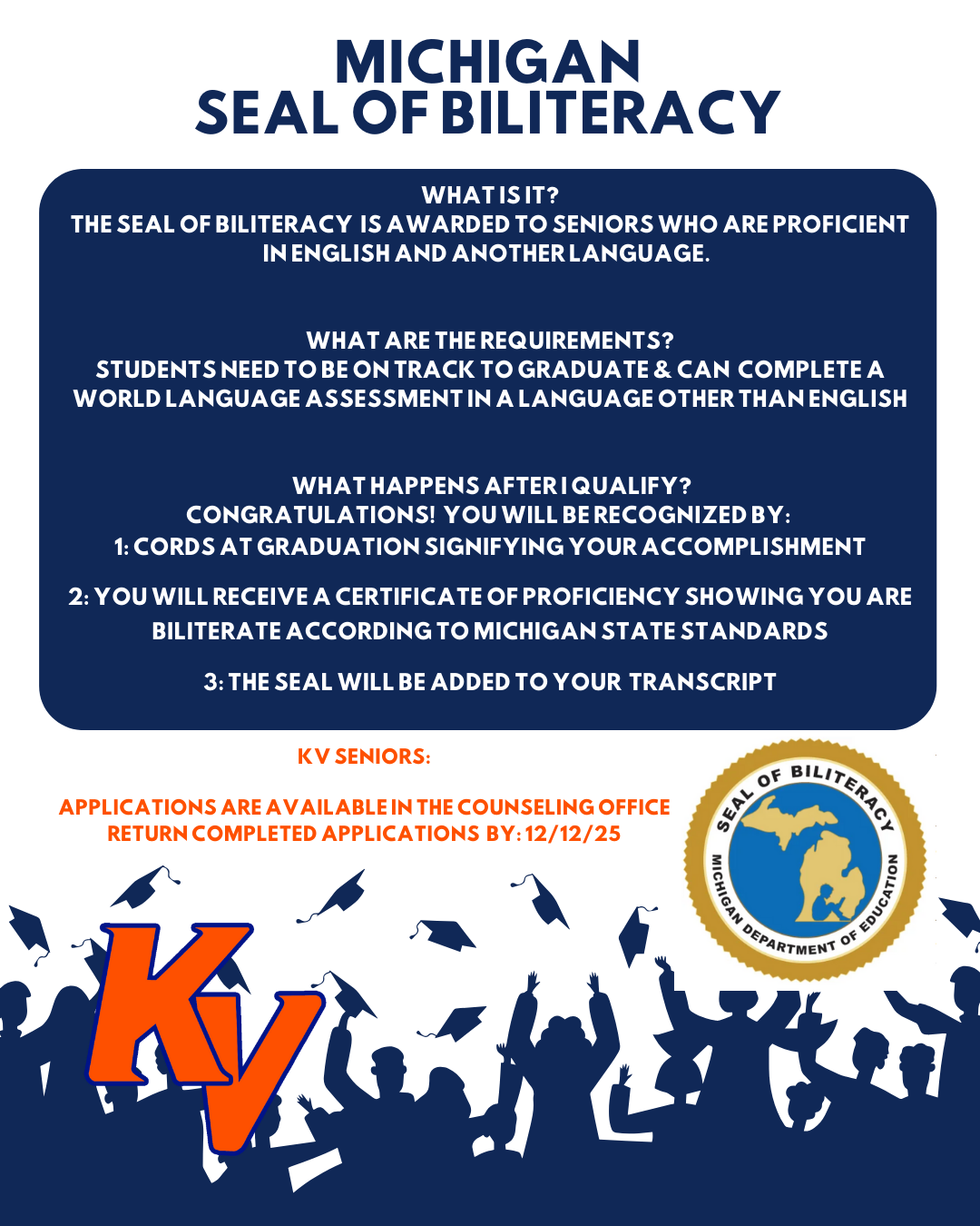 Information about the Seal of Biliteracy. 