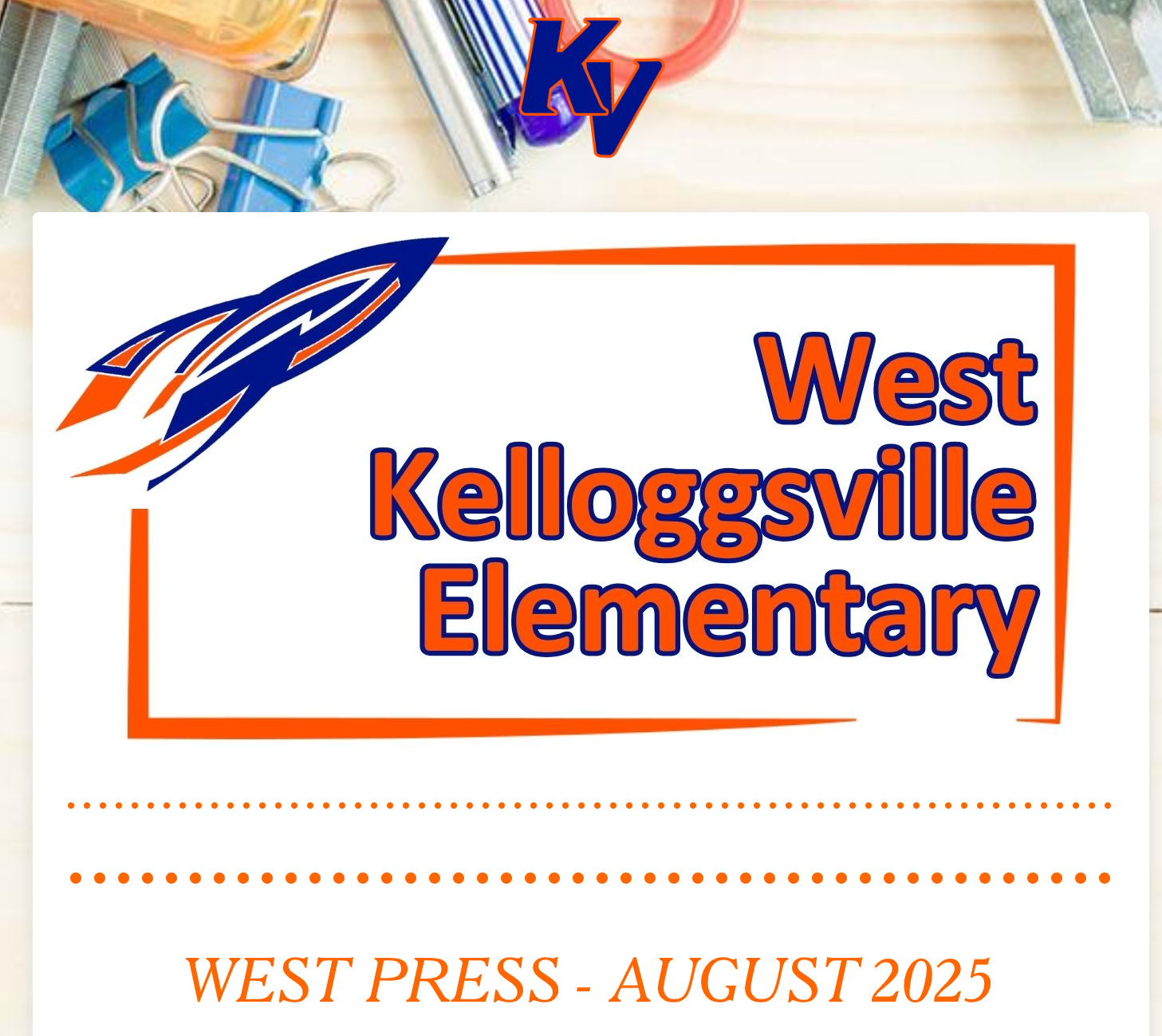 West Kelloggsville Elementary - West Press - August 2025